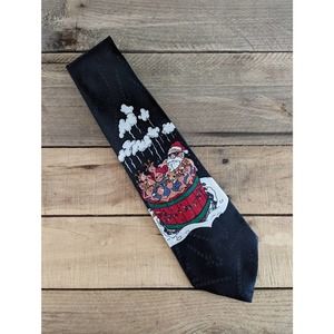 Vtg Hallmark Cards Yule Tie Greetings Hot Tub Santa Reindeer